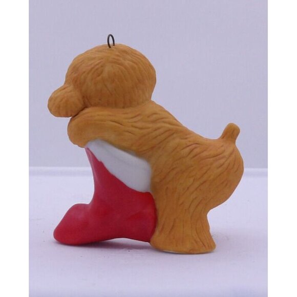 Ornament Cinnamon Bear #5 in series ©1987 Hallmark Keepsake Taiwan QX442-7 - Picture 2 of 3